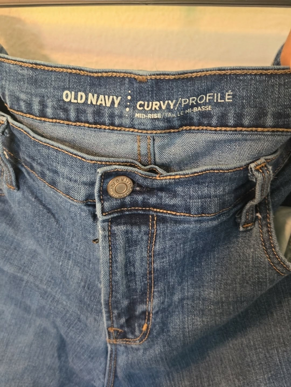 Old Navy Blue Denim Jeans with Contrast Stitching